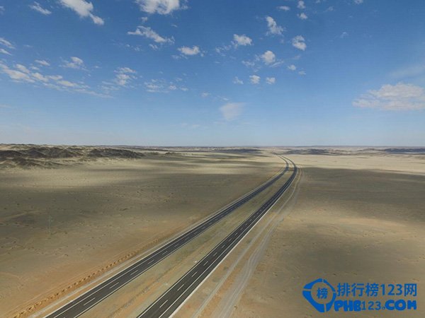 世界上穿越沙漠最长的高速公路：中国京新高速（图）