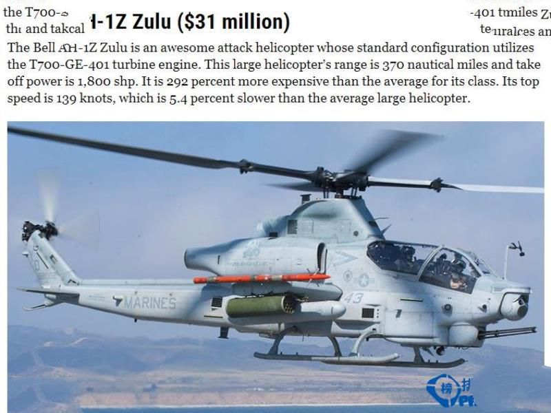 2015世界最贵的十大武装直升机排名