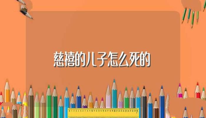 慈禧的儿子怎么死的(慈禧人物简介)