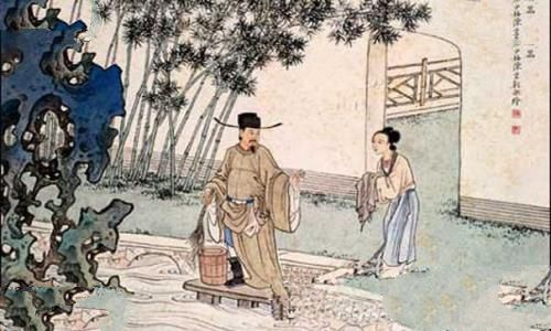 石庆为父浣衣 画像