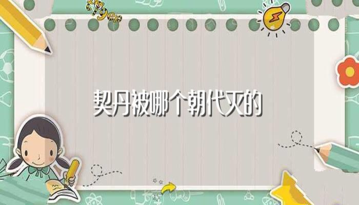 契丹被哪个朝代灭的(你都了解多少)
