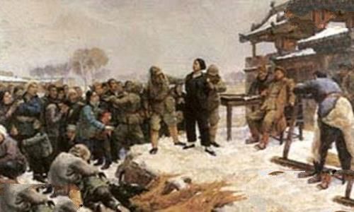 刘胡兰就义画像