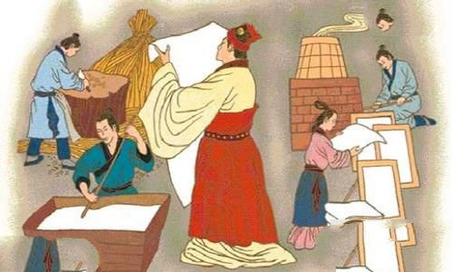 蔡伦造纸图