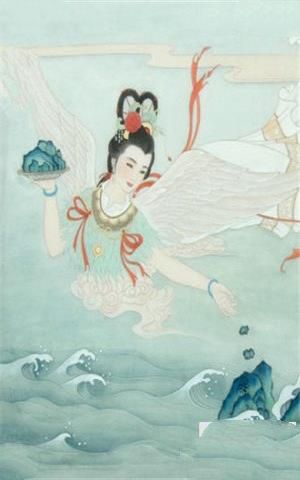 炎帝女儿精卫画像